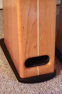 Osprey front bottom close up - Meadowlark Audio Logo engraved into the front