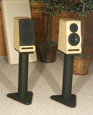Swallow - Bookshelf speakers on Meadowlark Audio Sand Filled Stands