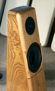 Kestrel 2 Speaker in Dark Ash  - close up - Meadowlark Audio