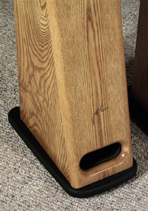 Kestrel 2  Dark Ash Loudspeaker by Meadowlark Audio - close up of port