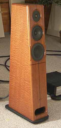 Meadowlark Audio Osprey in Pommele Sapele with Honduran Mahogany baffle and a Walnut Stringer 