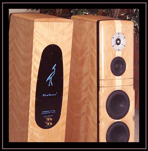 Meadowlark Audio Blue Heron 2's - Ropey Cherry with Pennsylvania Cherry Baffle and Curly Maple Stringer - Rear View