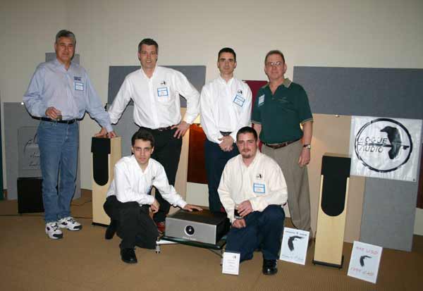 The crew at the Festival Spn & Image in the Meadowlark Audio / Rogue Audio room.