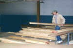 Joe separates the hardwood