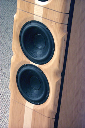 Meadowlark Audio Blue Heron2 Loudspeaker Closeup of bass drivers