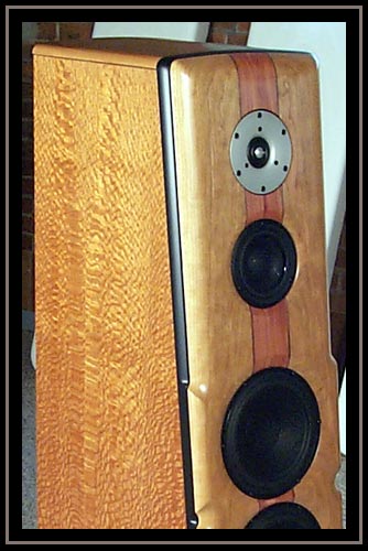 Blue Heron 2 with Lacewood sides and back and Bafles of Cherry Walnut and Aromatic Ceda