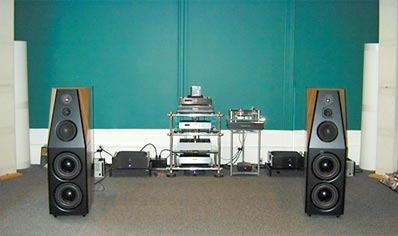 NIghtingales in one of the Alternative Audio listening rooms
