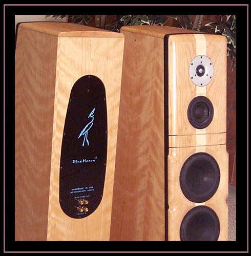 Meadowlark Audio Blue Heron 2's - Ropey Cherry with Pennsylvania Cherry Baffle and Curly Maple Stringer - Rear View